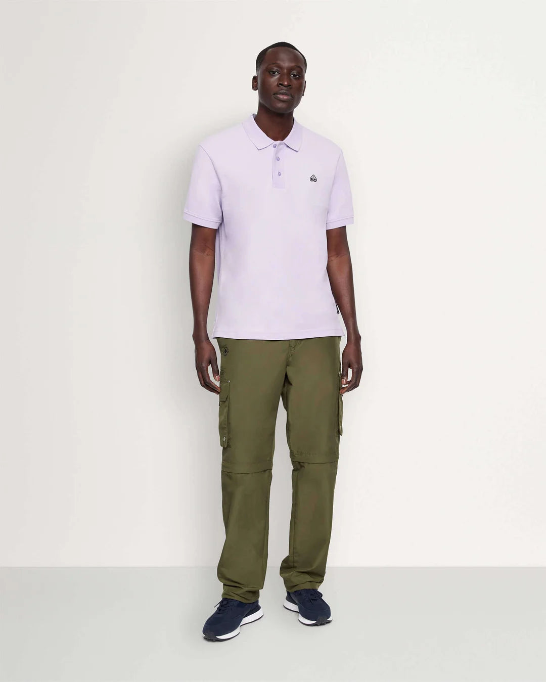 Moose Knuckles 3 Button polo- Lilac