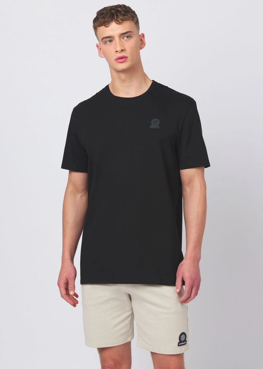 Sandbanks Rubberised Badge Logo T-Shirt - Black